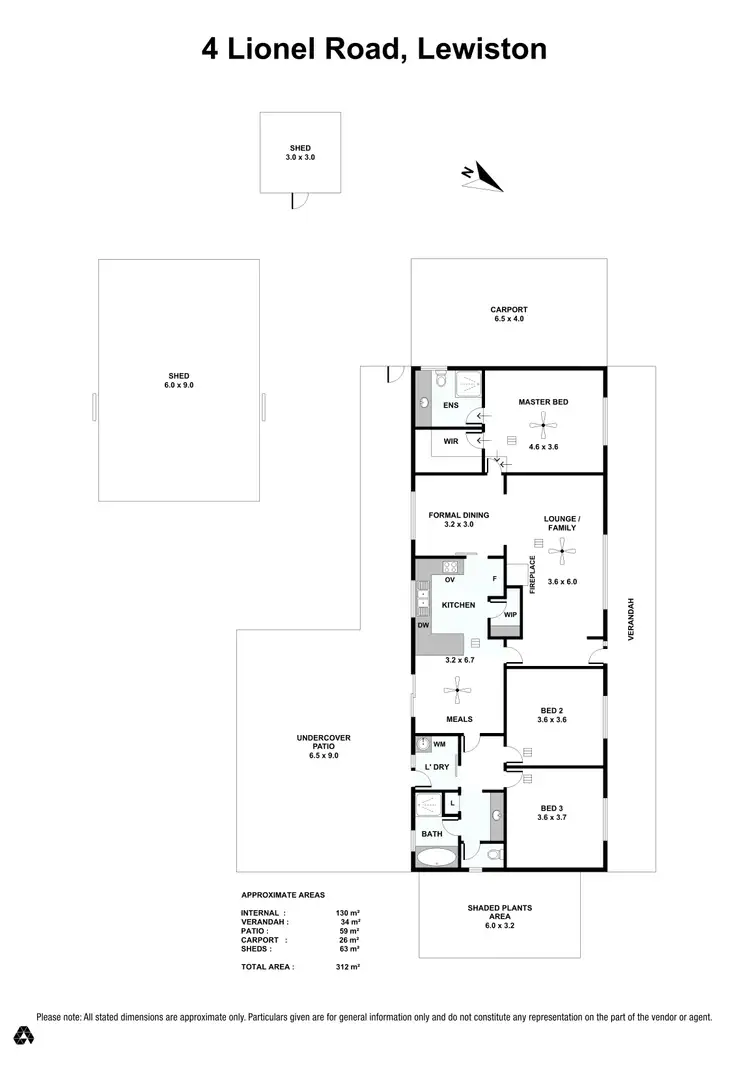 Floorplan of Homely house listing, 4 Lionel Road, Lewiston SA 5501
