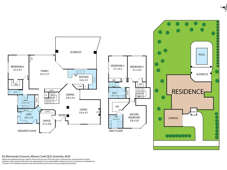 Floorplan of Homely house listing, 63 Allamanda Crescent, Albany Creek QLD 4035