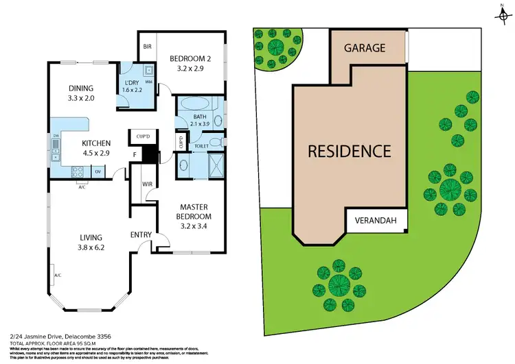 Floorplan of Homely unit listing, 2/24 Jasmine Drive, Delacombe VIC 3356