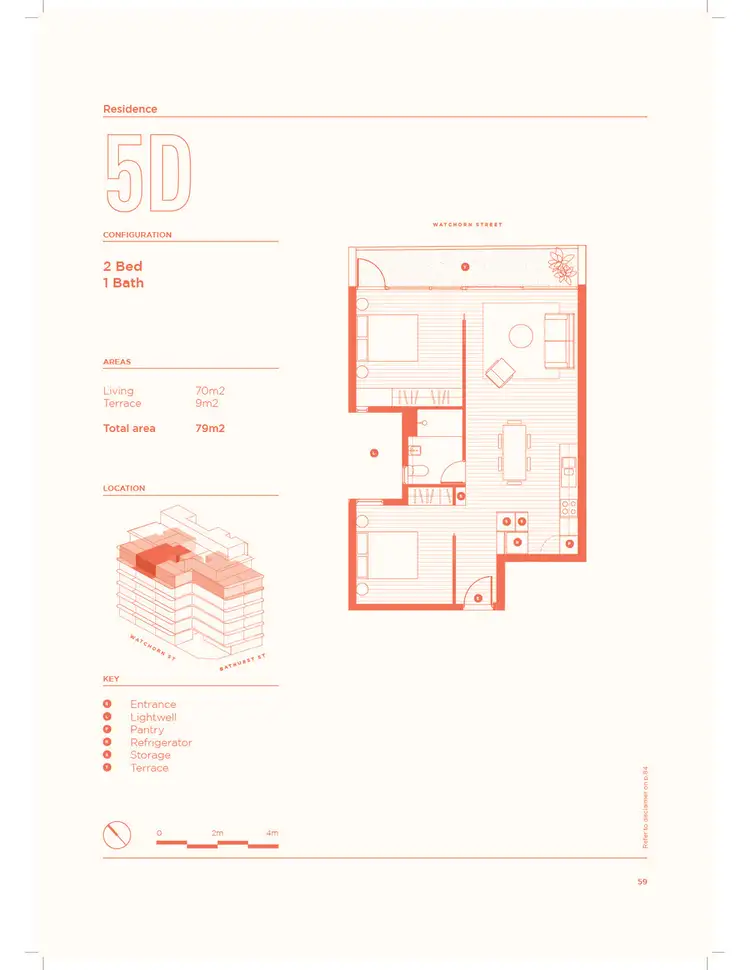 Floorplan of Homely apartment listing, 5D/126 Bathurst Street, Hobart TAS 7000