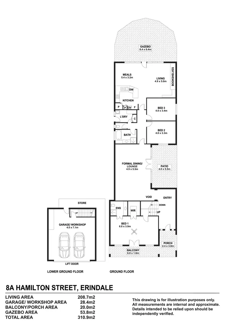 Floorplan of Homely house listing, 8a Hamilton Street, Erindale SA 5066