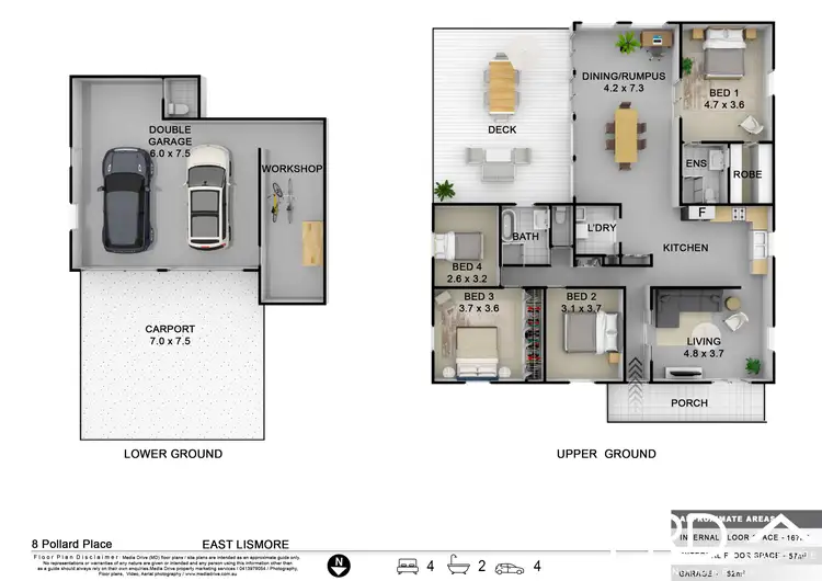 Floorplan of Homely house listing, 8 Pollard Place, East Lismore NSW 2480