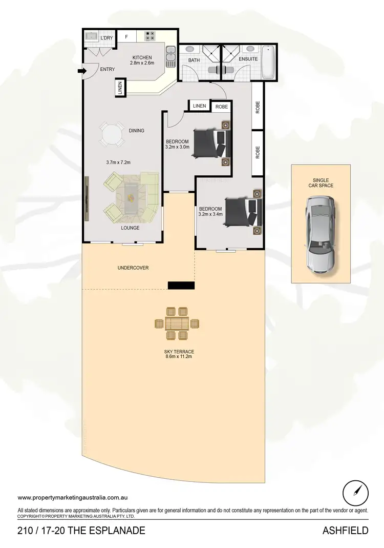 Floorplan of Homely unit listing, 210/17-20 The Esplanade, Ashfield NSW 2131