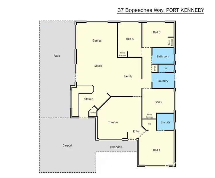 Floorplan of Homely house listing, 37 Bopeechee Way, Port Kennedy WA 6172