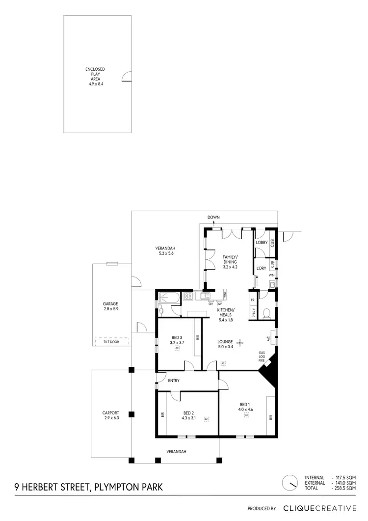 Floorplan of Homely house listing, 9 Herbert Street, Plympton Park SA 5038