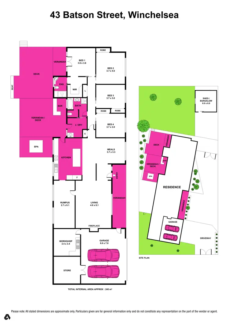 Floorplan of Homely house listing, 43 Batson Street, Winchelsea VIC 3241