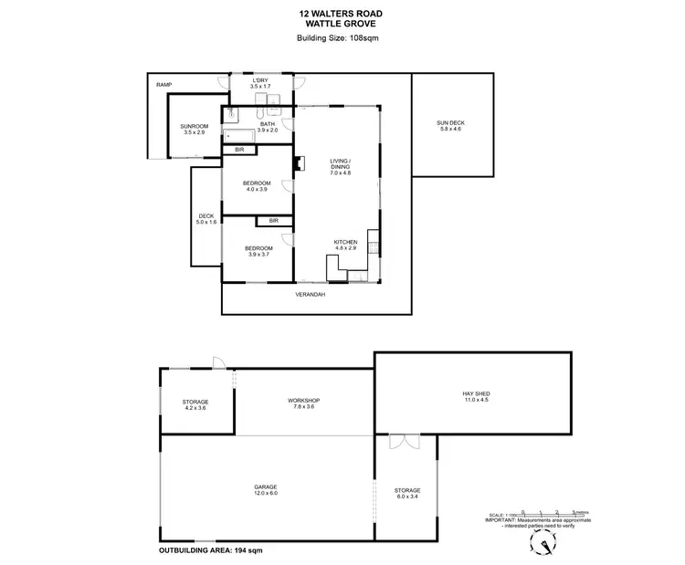 Floorplan of Homely house listing, 12 Walters Road, Wattle Grove TAS 7109