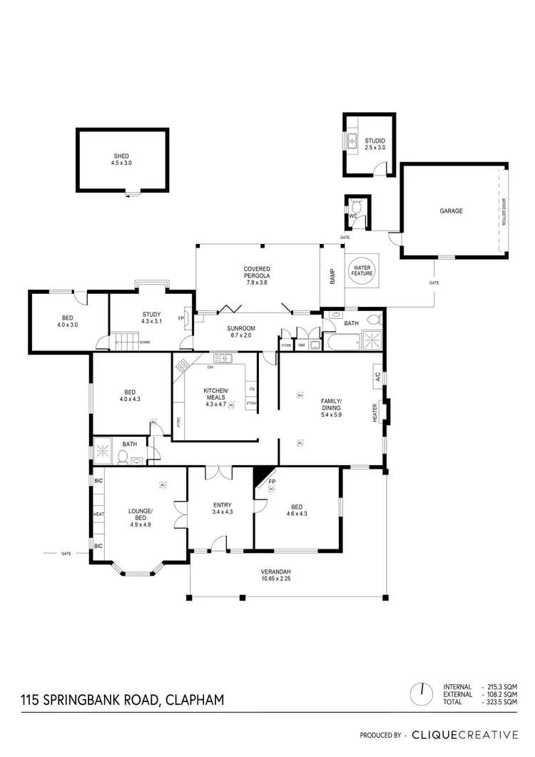 Floorplan of Homely house listing, 115 Springbank Rd, Clapham SA 5062