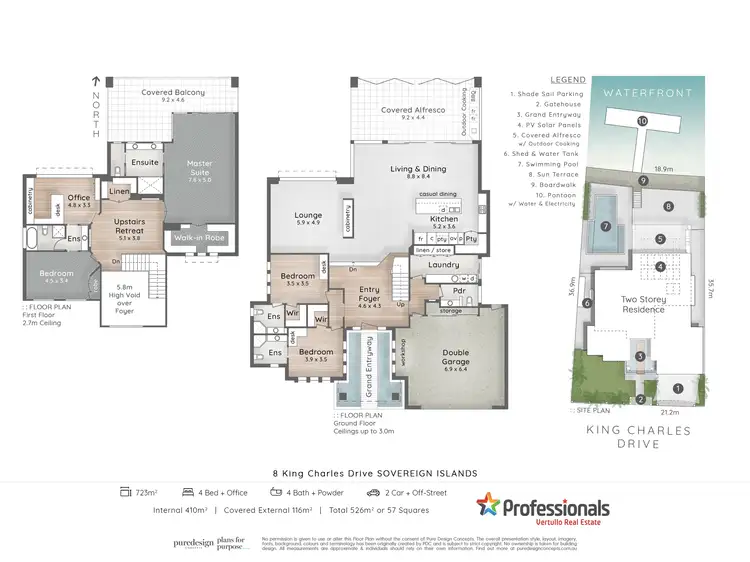 Floorplan of Homely house listing, 8 King Charles Drive, Sovereign Islands QLD 4216