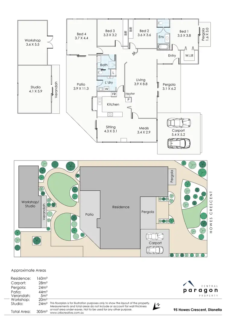 Floorplan of Homely house listing, 95 Howes Crescent, Dianella WA 6059