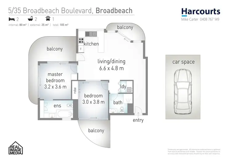 Floorplan of Homely apartment listing, 5/35 Broadbeach Boulevard, Broadbeach QLD 4218