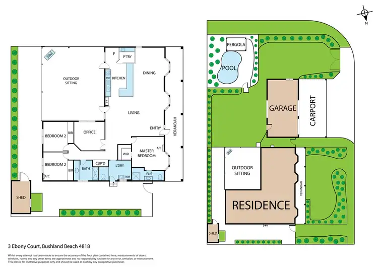 Floorplan of Homely house listing, 3 Ebony Court, Bushland Beach QLD 4818