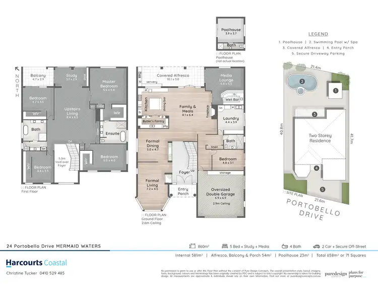 Floorplan of Homely house listing, 24 Portobello Drive, Mermaid Waters QLD 4218