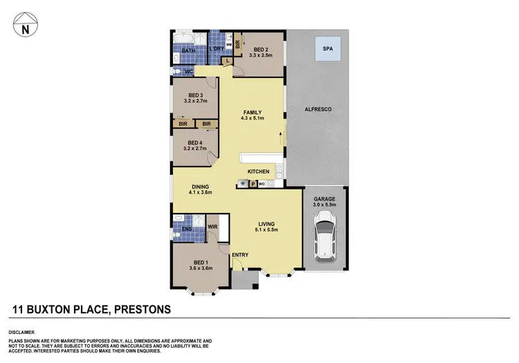 Floorplan of Homely house listing, 11 Buxton Place, Prestons NSW 2170