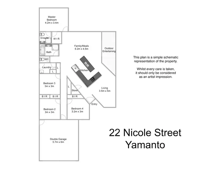 Floorplan of Homely house listing, 22 Nicole Pl, Yamanto QLD 4305