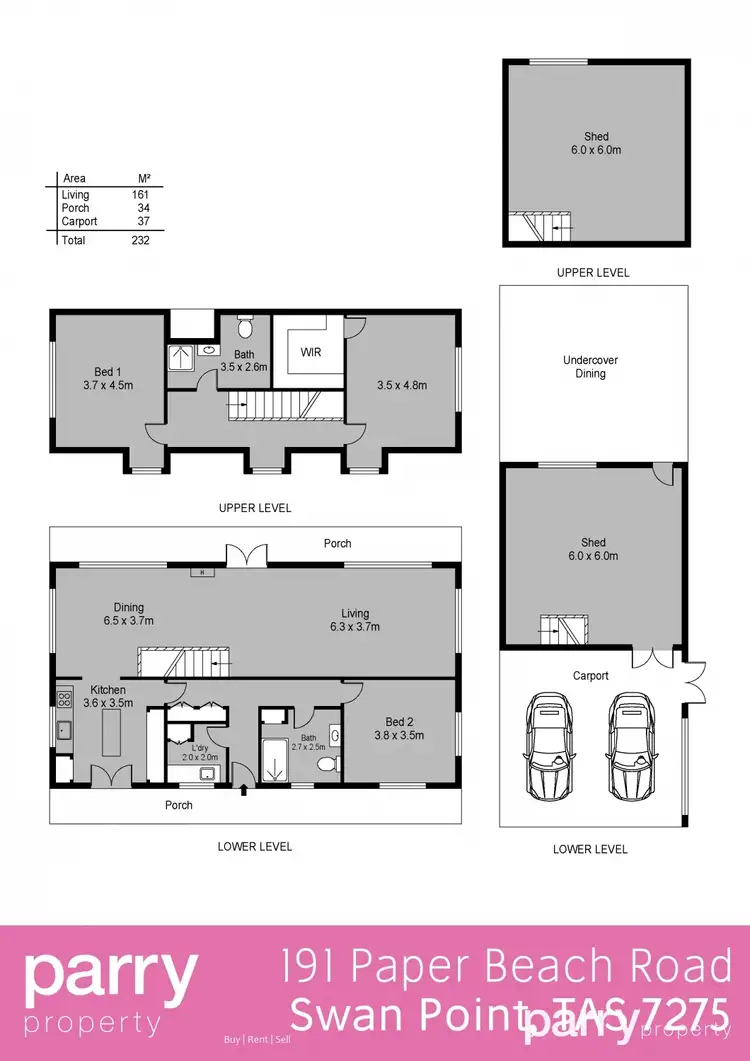 Floorplan of Homely house listing, 191 Paper Beach Road, Swan Point TAS 7275