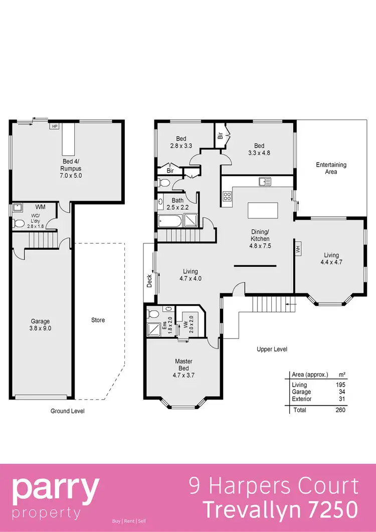Floorplan of Homely house listing, 9 Harpers Court, Trevallyn TAS 7250