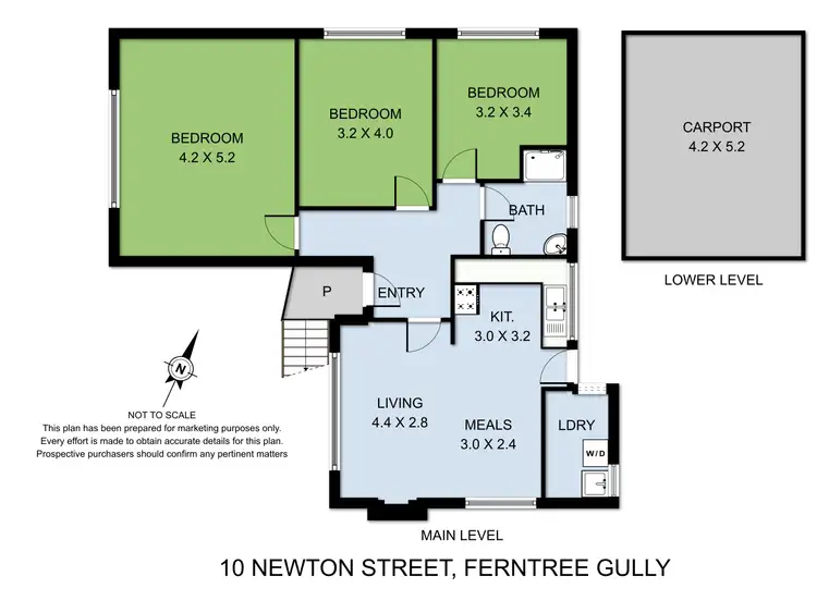 Floorplan of Homely house listing, 10 Newton Street, Ferntree Gully VIC 3156