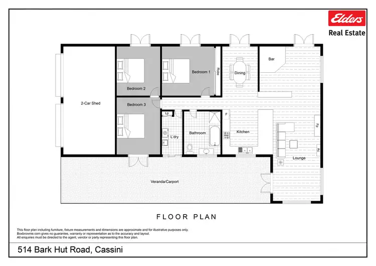 Floorplan of Homely rural property listing, 514 BARK HUT ROAD, Cassini SA 5223