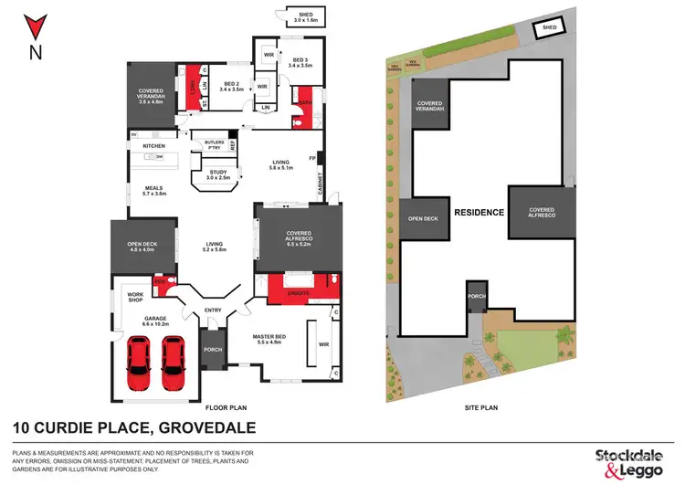 Floorplan of Homely house listing, 10 Curdie Place, Grovedale VIC 3216