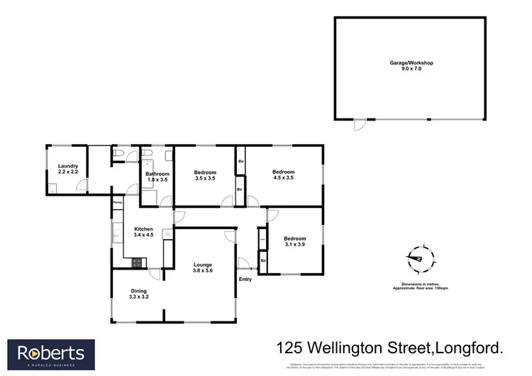 Floorplan of Homely house listing, 125 Wellington Street, Longford TAS 7301