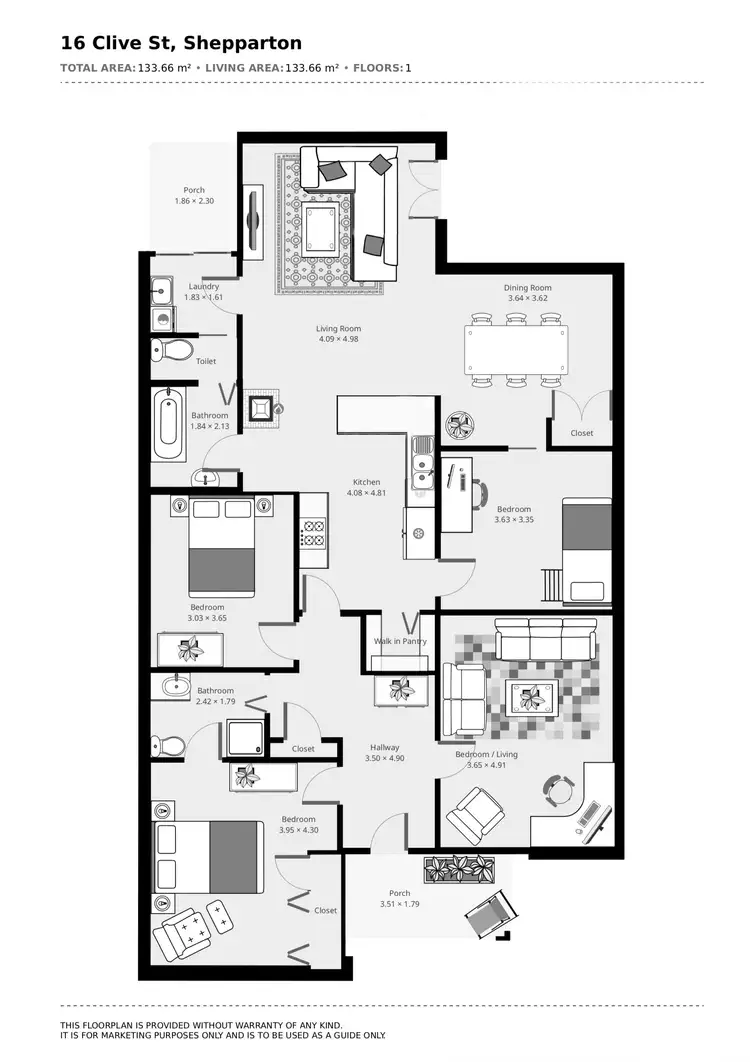 Floorplan of Homely house listing, 16 Clive Street, Shepparton VIC 3630