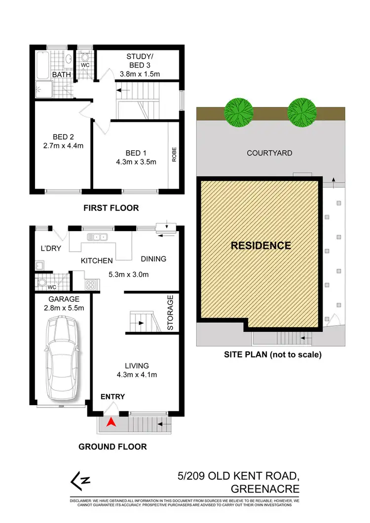 Floorplan of Homely townhouse listing, 5/209 Old Kent Road, Greenacre NSW 2190