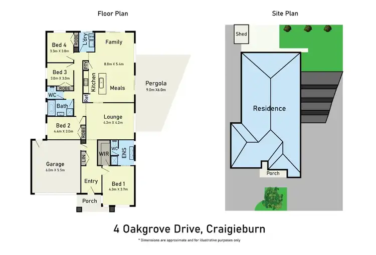 Floorplan of Homely house listing, 4 Oakgrove Drive, Craigieburn VIC 3064