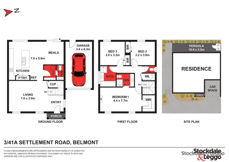 Floorplan of Homely townhouse listing, 3/41a Settlement Road, Belmont VIC 3216