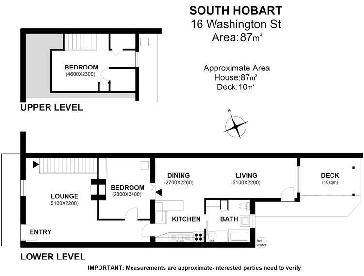 Floorplan of Homely house listing, 16 Washington Street, South Hobart TAS 7004