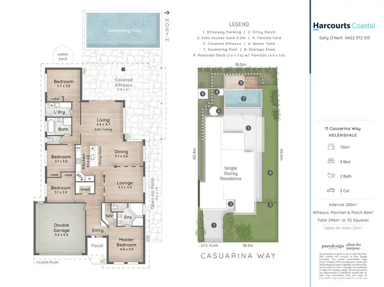 Floorplan of Homely house listing, 11 Casuarina Way, Helensvale QLD 4212