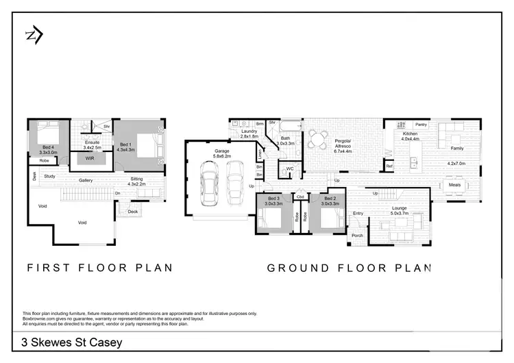 Floorplan of Homely house listing, 3 Skewes Street, Casey ACT 2913