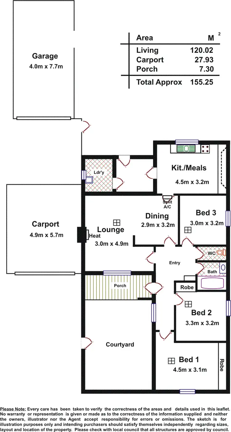 Floorplan of Homely house listing, 7 Barrington Avenue, Enfield SA 5085