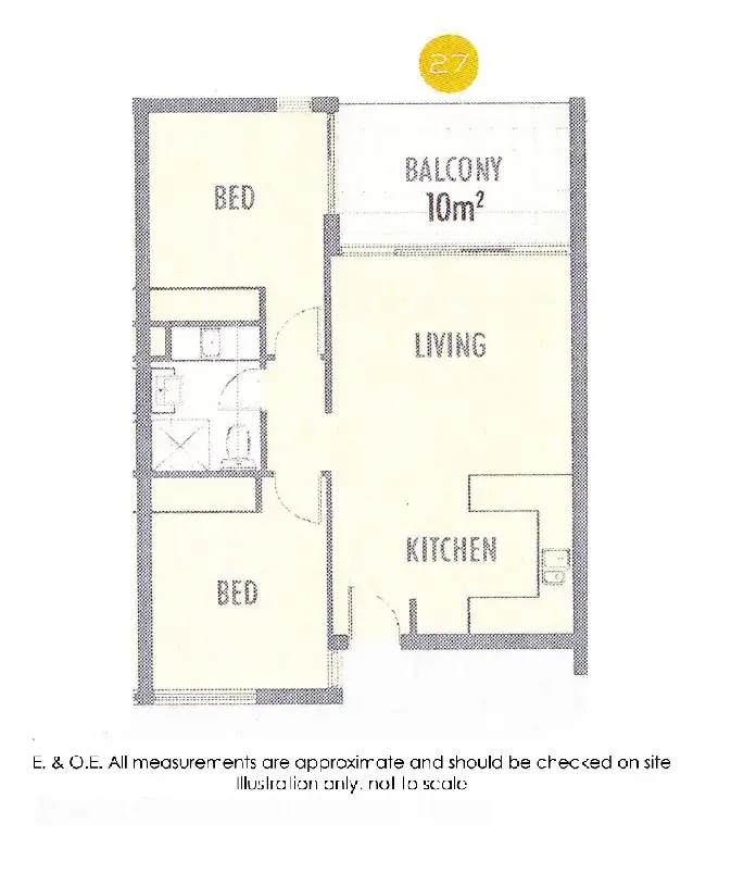 Floorplan of Homely apartment listing, 27/288 Lord Street, Highgate WA 6003