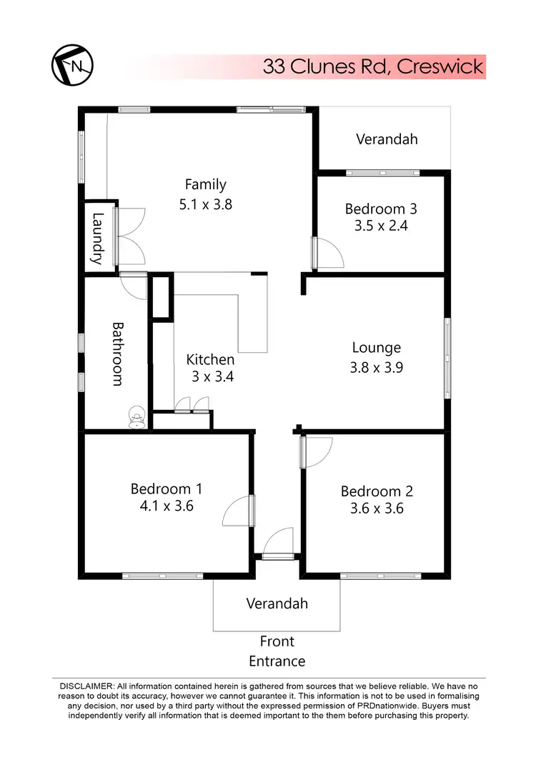 Floorplan of Homely house listing, 33 Clunes Road, Creswick VIC 3363