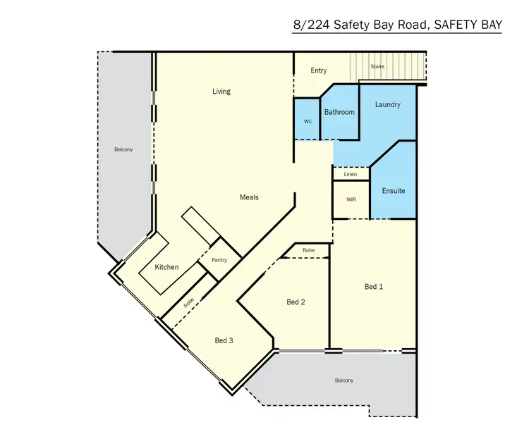 Floorplan of Homely apartment listing, 8/224 Safety Bay Road, Safety Bay WA 6169