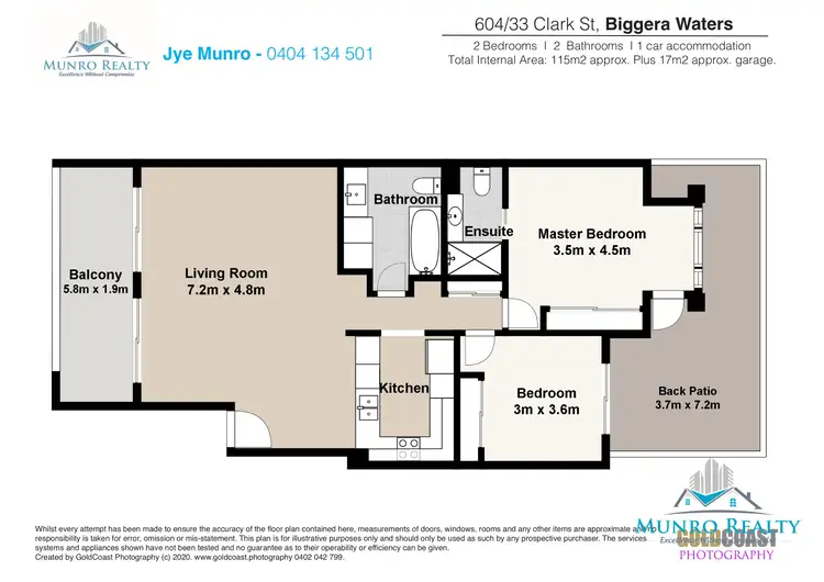 Floorplan of Homely unit listing, 604/33 Clark Street, Biggera Waters QLD 4216
