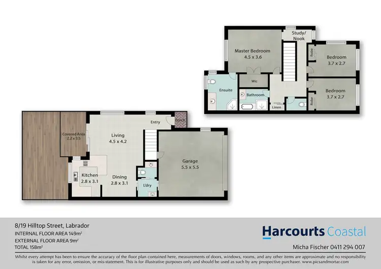 Floorplan of Homely townhouse listing, 8/19 Hilltop Street, Labrador QLD 4215