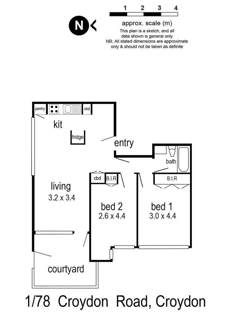 Floorplan of Homely apartment listing, 1/78 Croydon Road, Croydon VIC 3136
