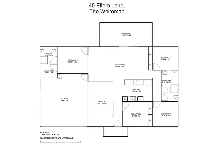 Floorplan of Homely rural property listing, 40 Ellem Lane, The Whiteman NSW 2460