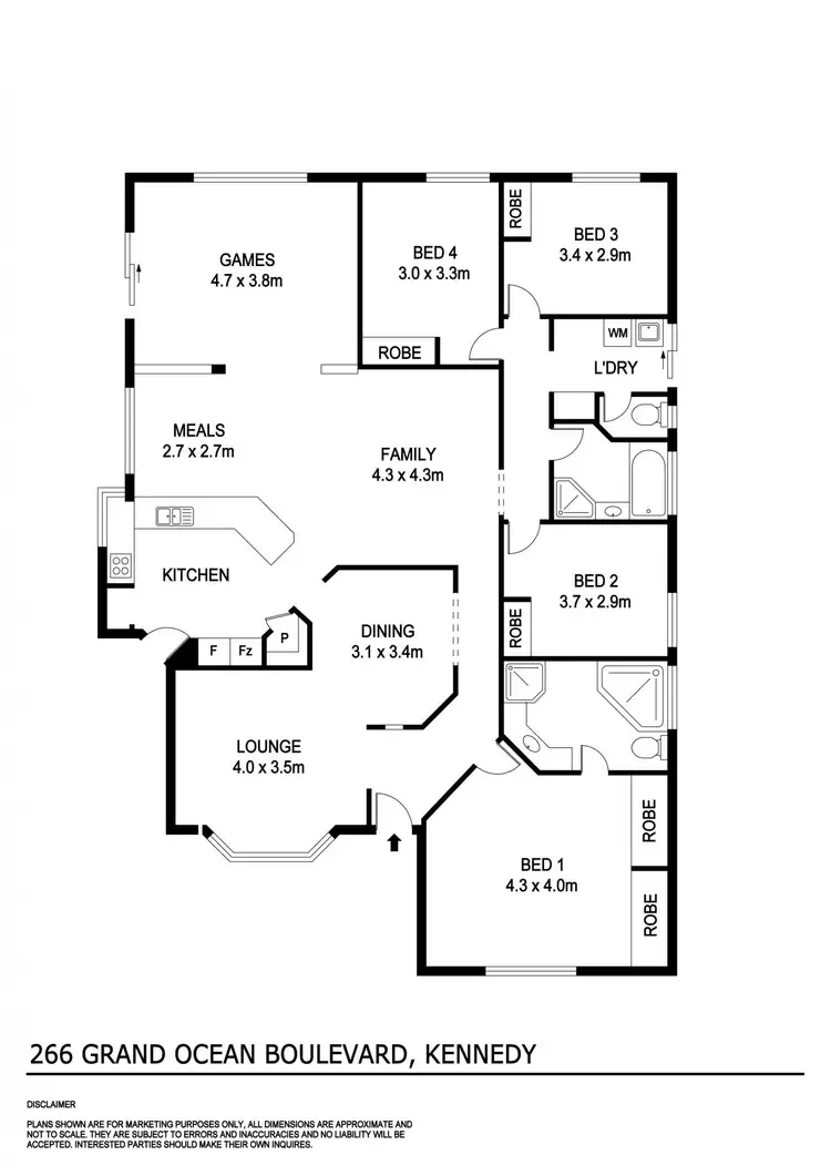 Floorplan of Homely house listing, 266 Grand Ocean Boulevard, Port Kennedy WA 6172
