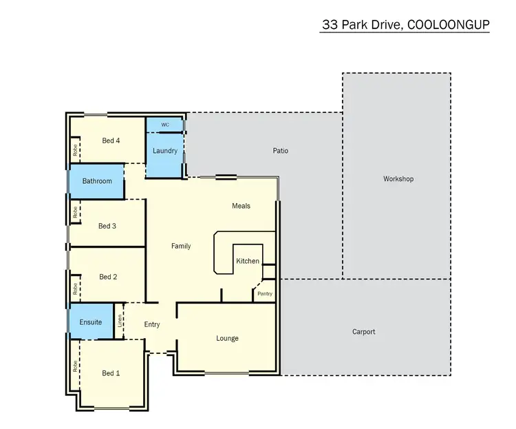Floorplan of Homely house listing, 33 Park Drive, Cooloongup WA 6168