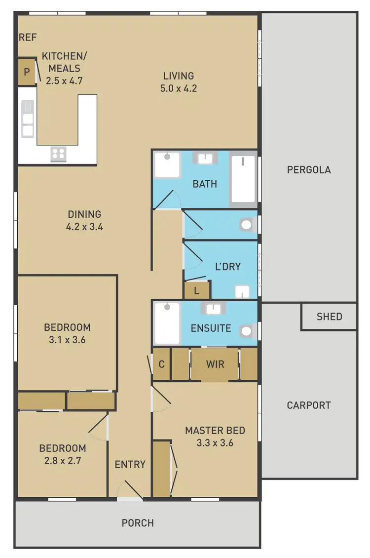 Floorplan of Homely house listing, 61 Northampton Crescent, Caroline Springs VIC 3023