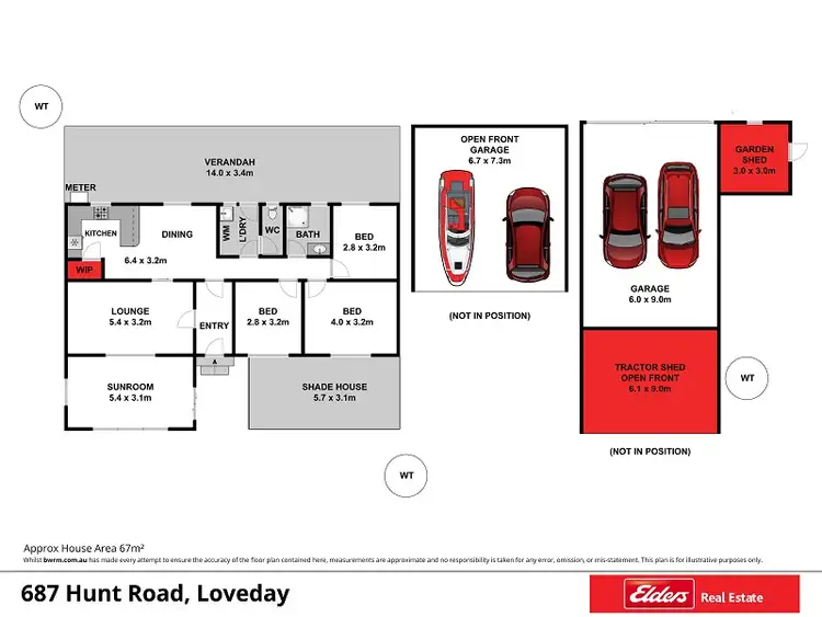 Floorplan of Homely house listing, Lot 687 Hunt Road, Loveday SA 5345
