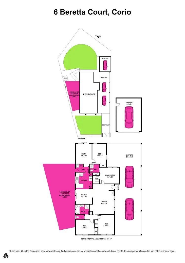 Floorplan of Homely house listing, 6 Beretta Court, Corio VIC 3214