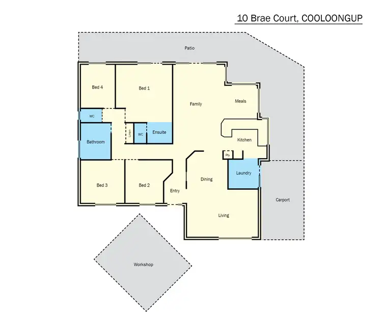 Floorplan of Homely house listing, 10 Brae Court, Cooloongup WA 6168