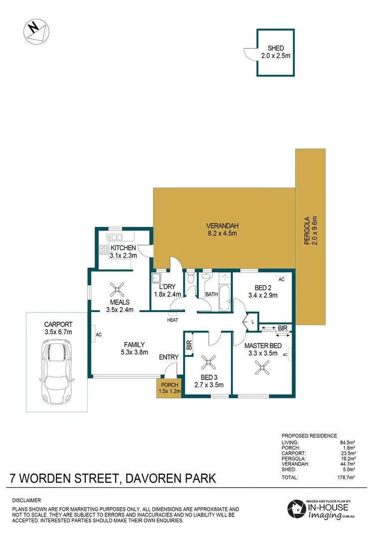 Floorplan of Homely house listing, 7 Worden Street, Davoren Park SA 5113