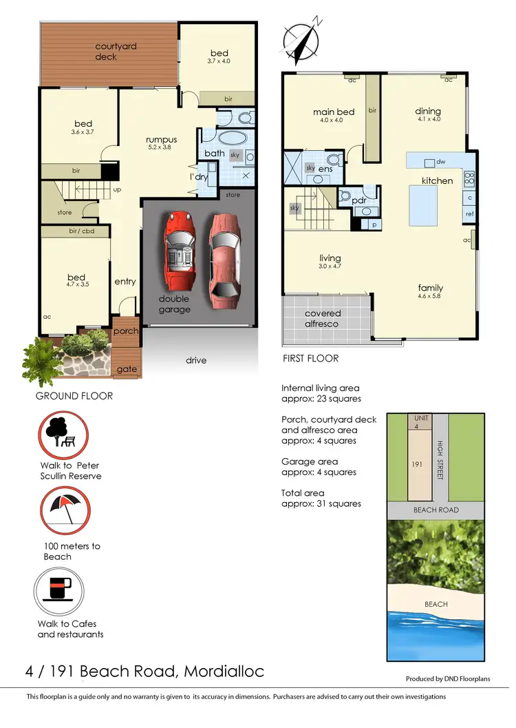 Floorplan of Homely house listing, 4/191 Beach Road, Mordialloc VIC 3195