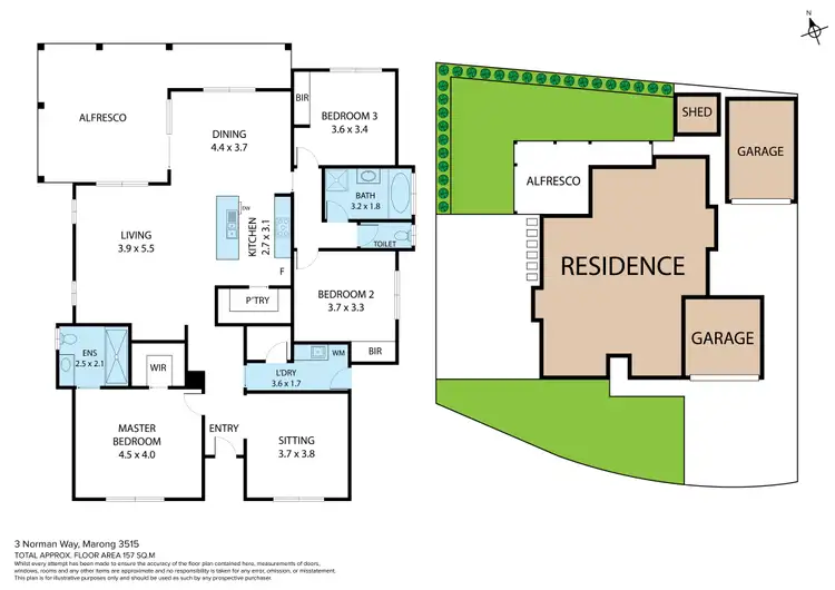 Floorplan of Homely house listing, 3 Norman Way, Marong VIC 3515