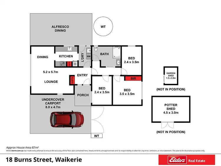 Floorplan of Homely house listing, 18 Burns Street, Waikerie SA 5330